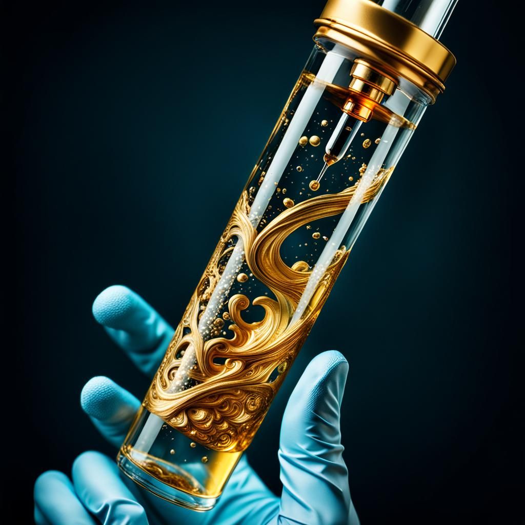 Liquid Gold: Hyperrealistic Lab Experiment