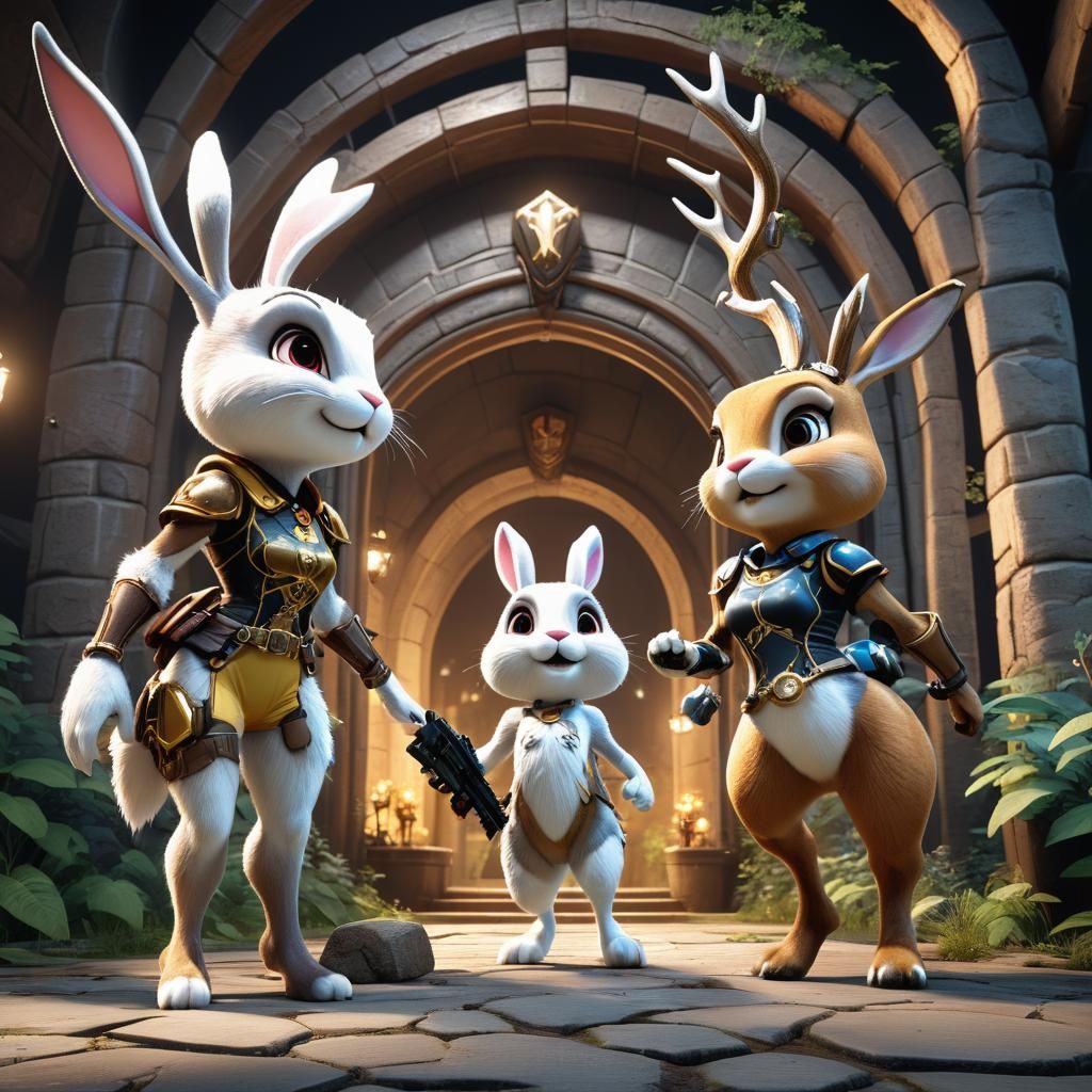 Wonder Bunny vs Bombadeer: 3D Game Cinematic