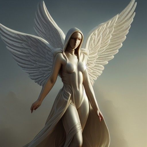 Hyperrealistic Guardian Angel in Greg Rutkowski Style