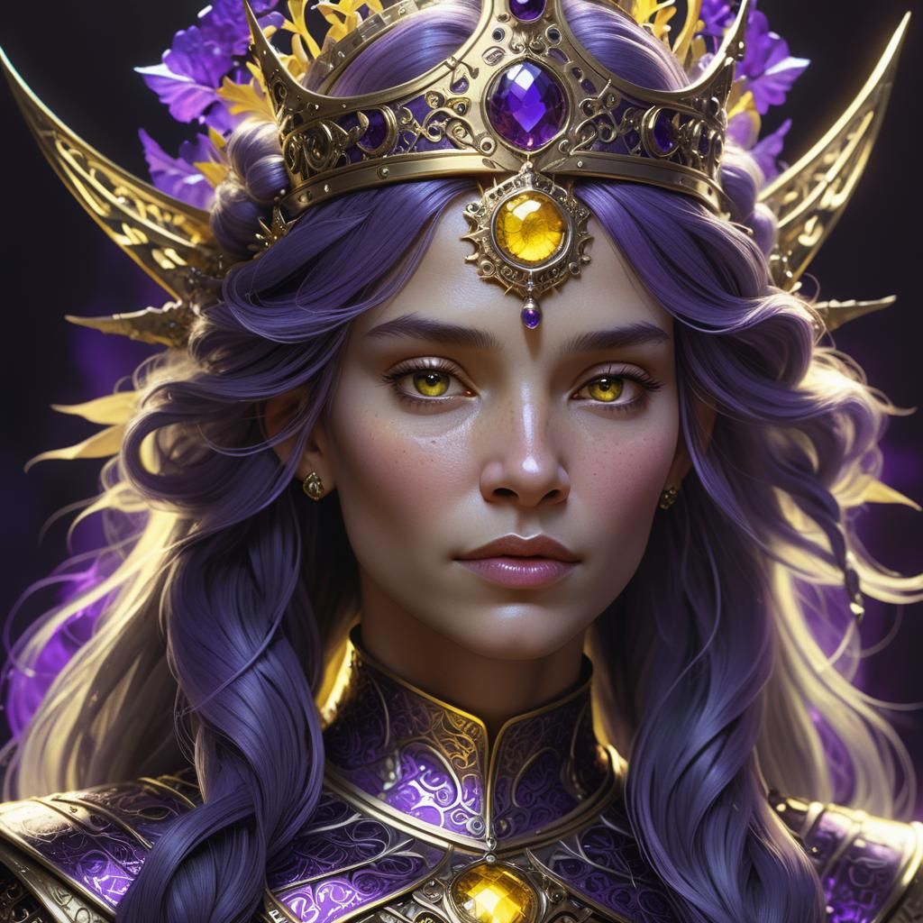 Medieval Queen in Mystical Armor Concept Art