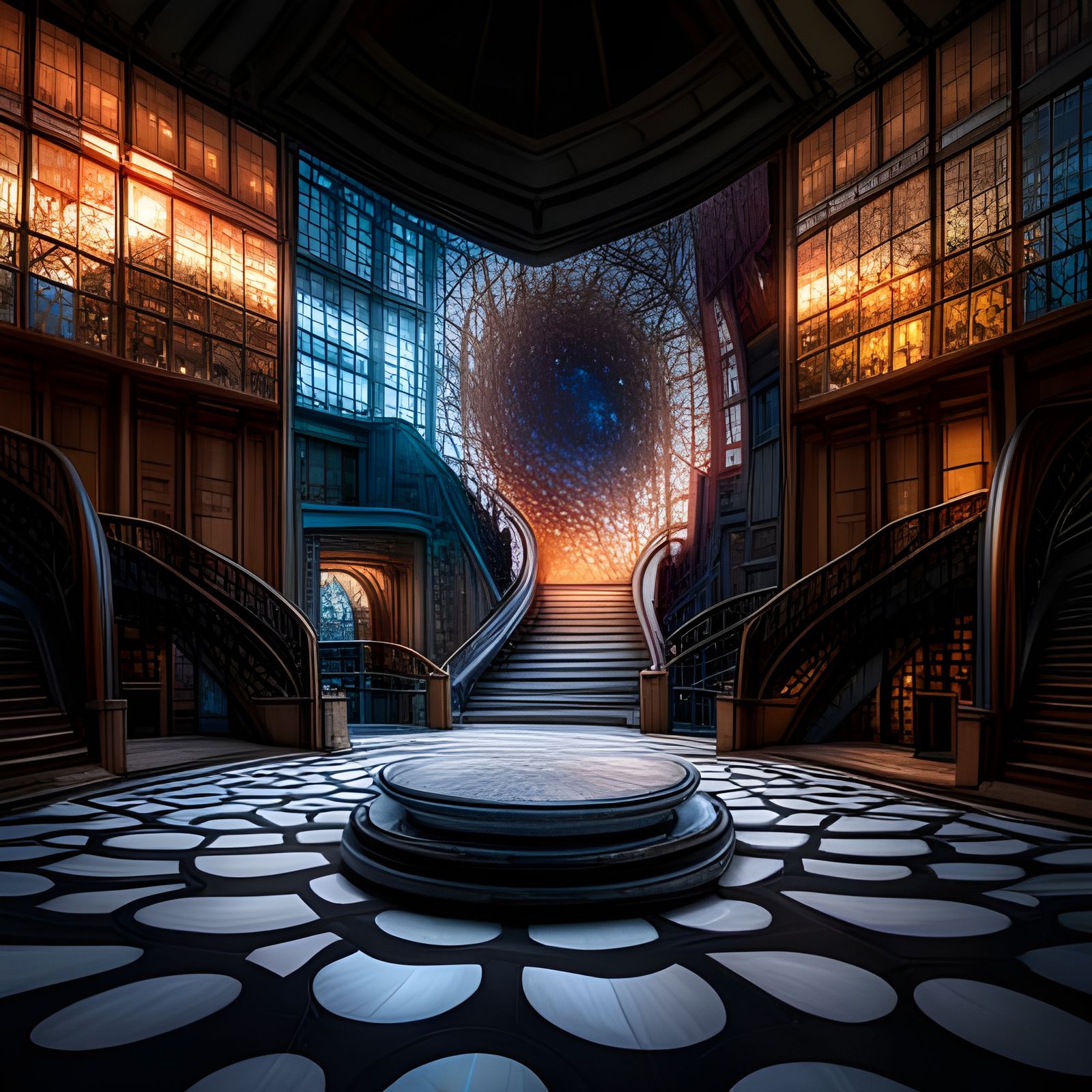 Frantic Orb Mirrors in Detailed Blue Mindscape