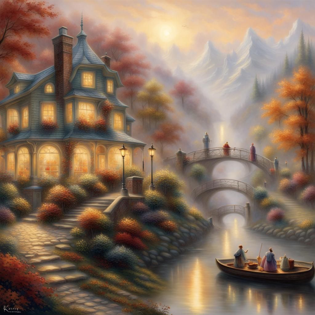 Ethereal Autumn Coffee Cup Fantasy