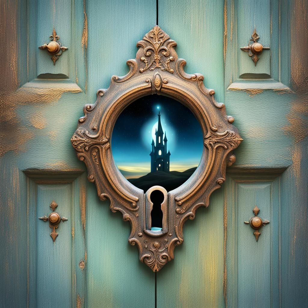 Surreal Keyhole Reveals Dreamlike World