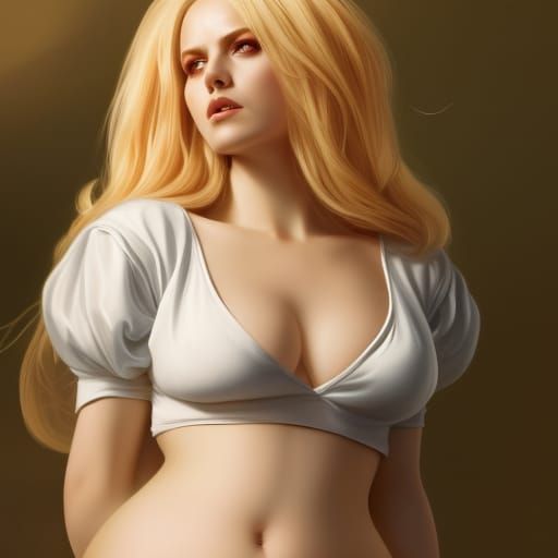 Glorious Blonde Princess in Dark Fantasy Style