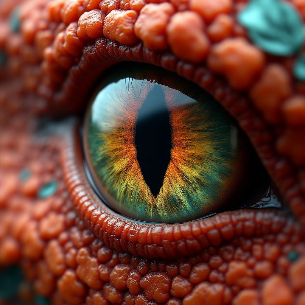 Dragon's Eye: Hyperrealistic Macro View
