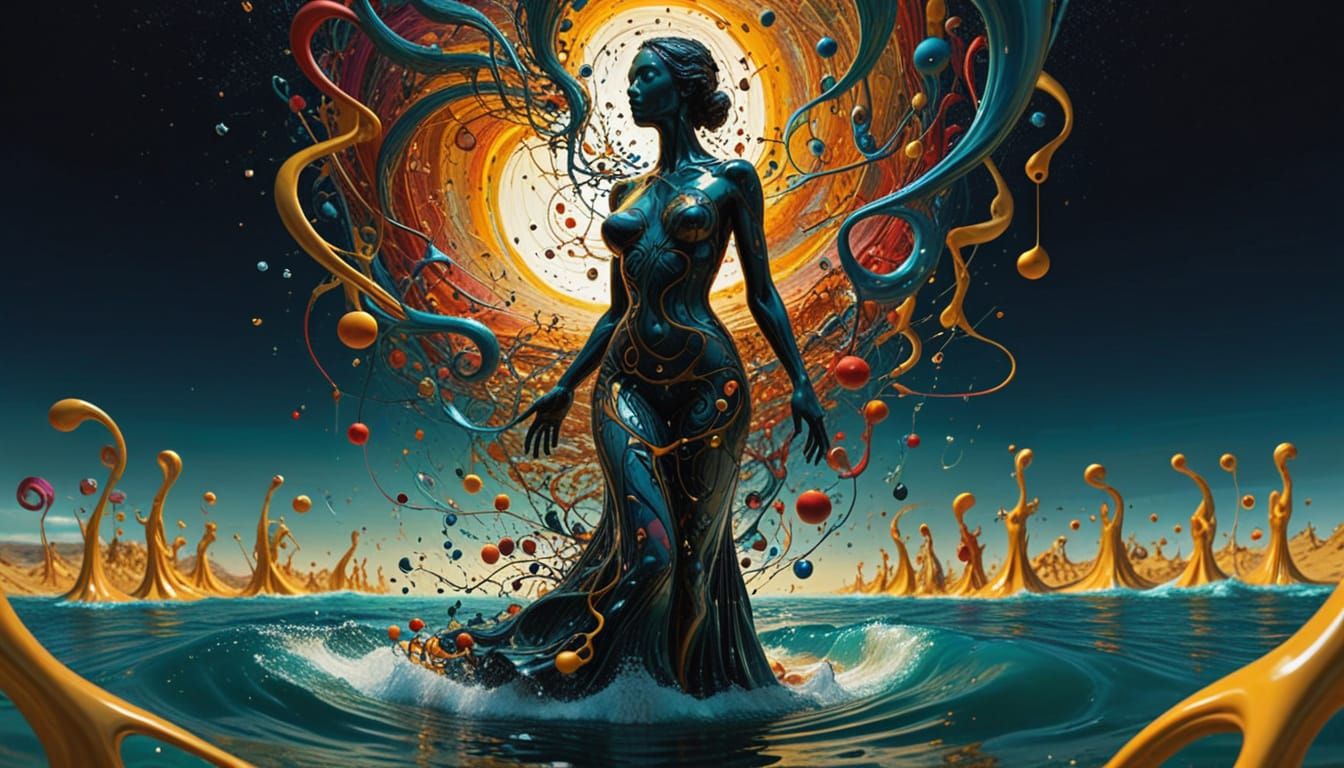 Surreal Dreamscapes: Swirling Equations and Numbers in Vibra...