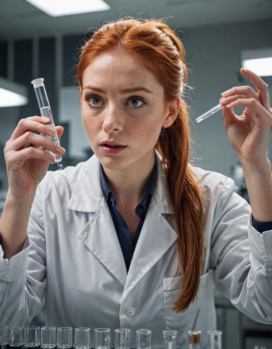 Brilliant Female Scientist in Laboratory