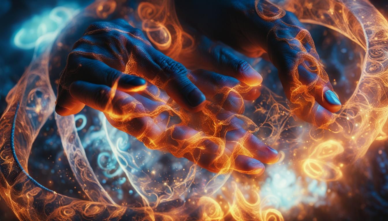 Cursed by Ethereal Rings in a Dark Fantasy Style