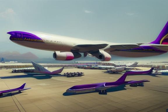 Thailand Airport: Hyperdetailed Oil Painting in Unreal Engin...