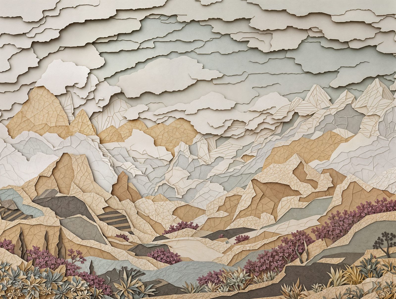 Surreal Collage Landscape of Mulchwood Mire