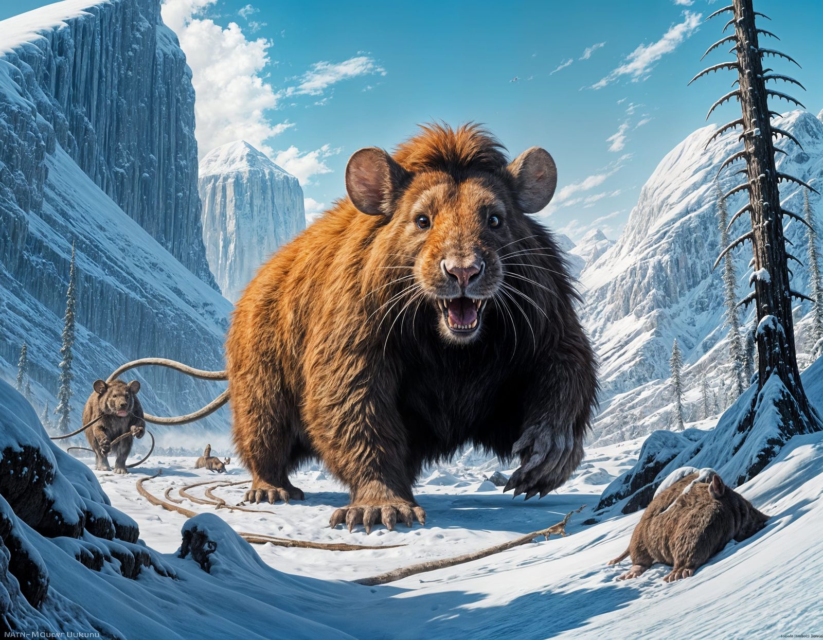 Giant Woolly Mammoth Charges Through Ice Age Landscape in Ep...