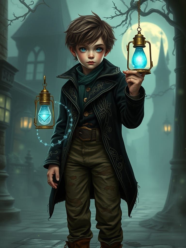 Young Adventurer in Mysterious, Victorian-Era Inspired Lands...
