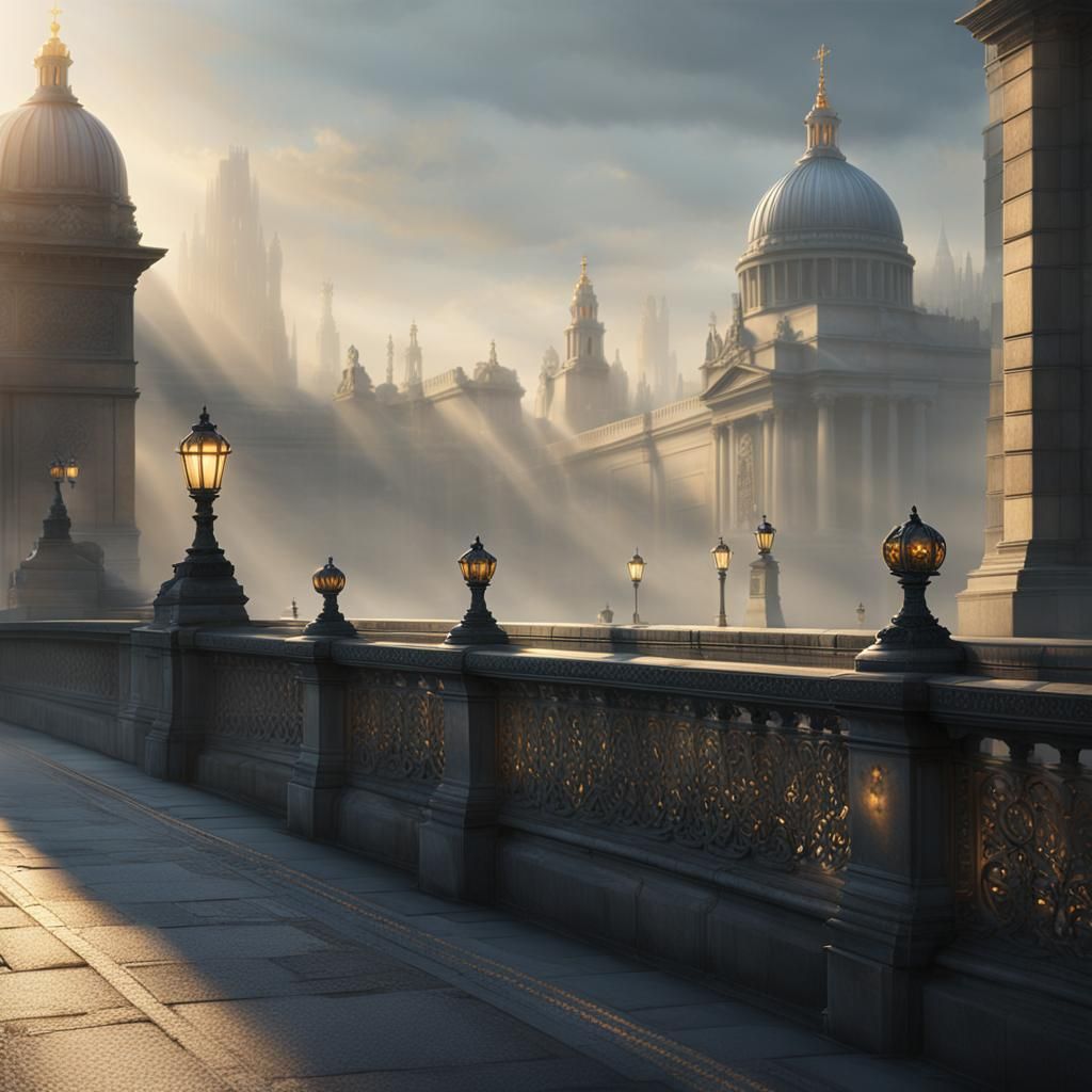 Waterloo Bridge in Sunlight: A Cinematic Matte Painting