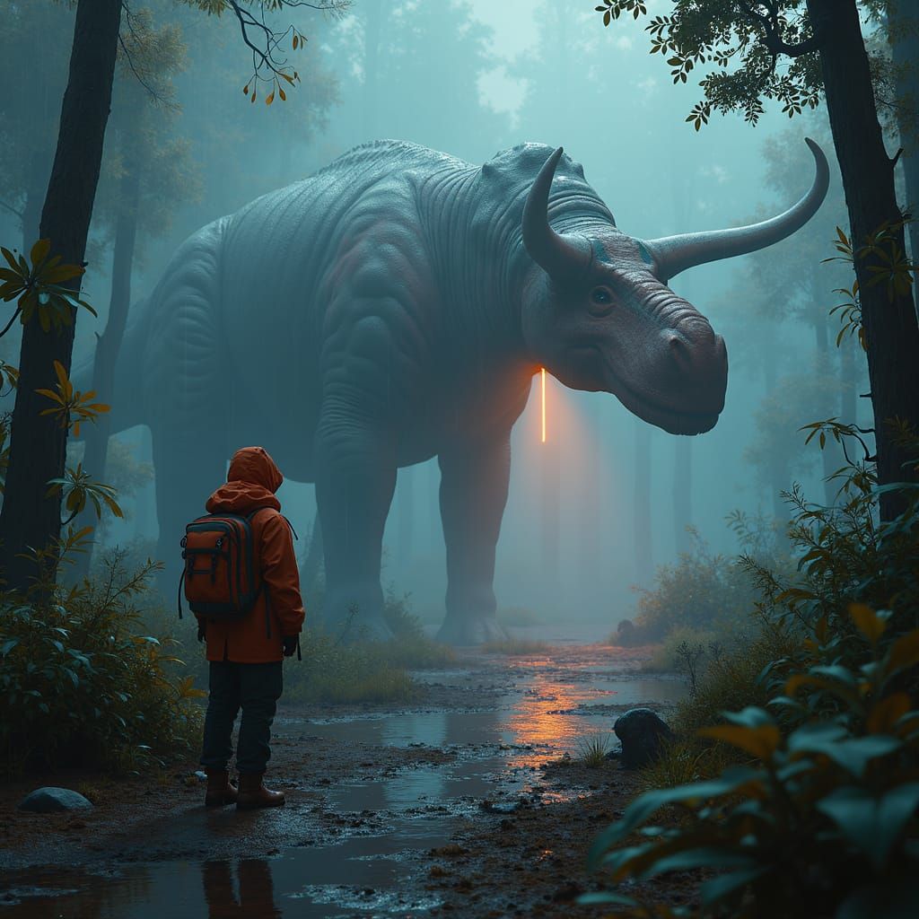 Venusian Swamp Explorer Witnesses Sauropod Herd