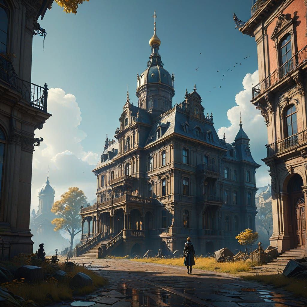 Ethereal Fantasy World in Cinematic Style