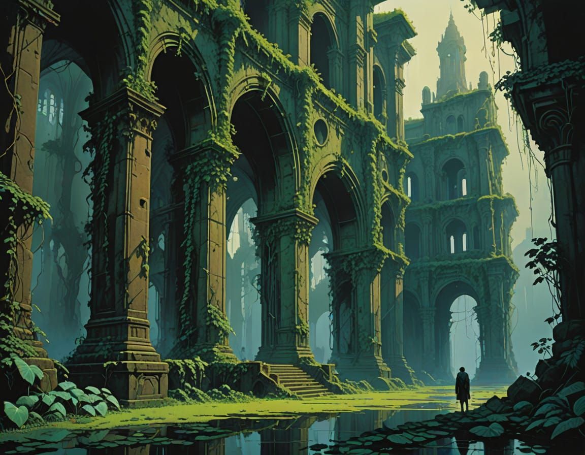 Forgotten Goddess Temple in Mystical Atmosphere