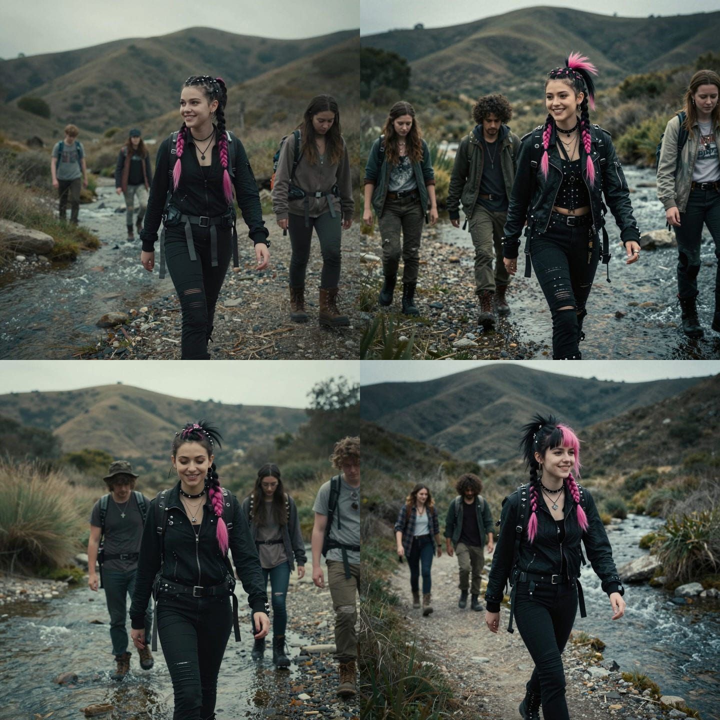 Punk Hiker Girl in Santa Monica Hills