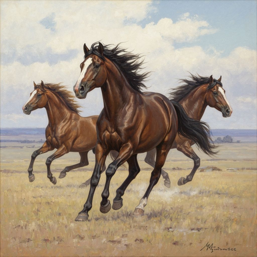 Wild Horses Galloping, Romanticism Style