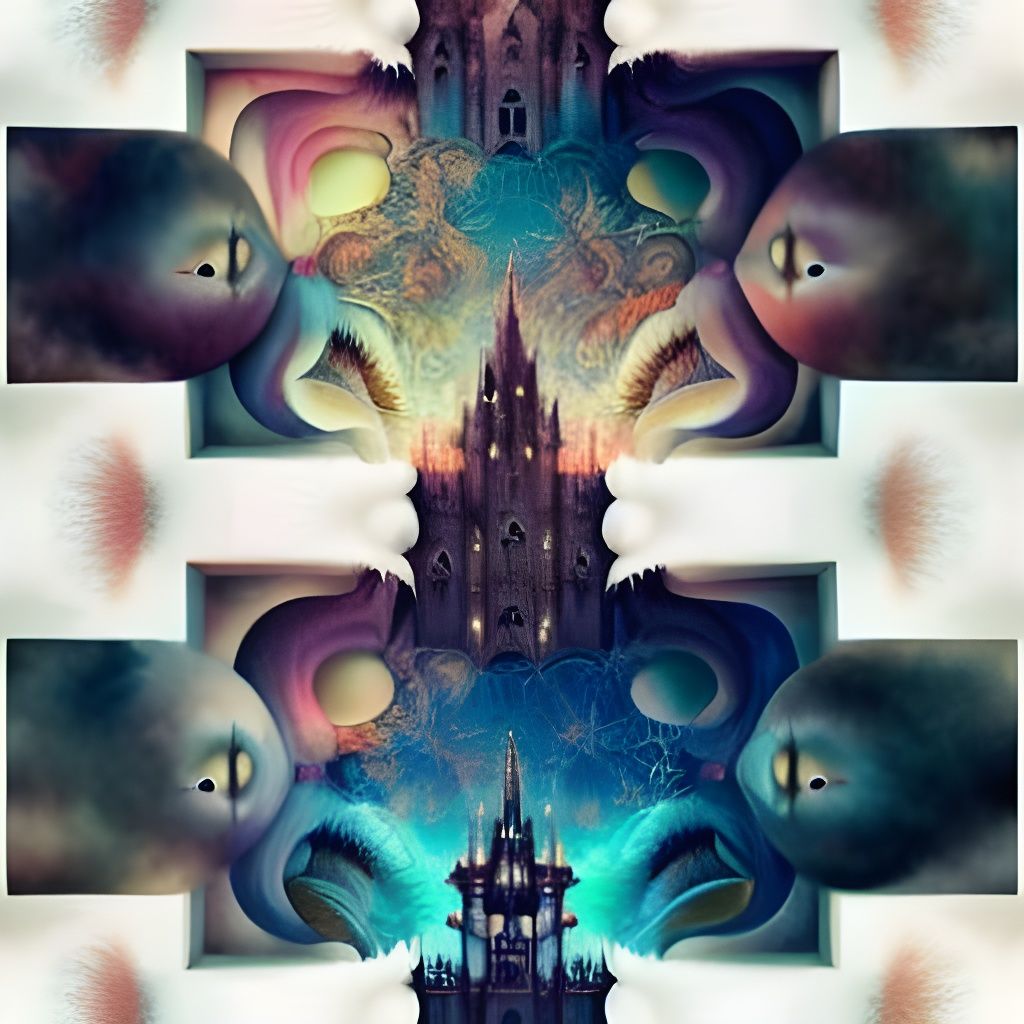 Fluffy Castle Amidst Heavenly Clouds