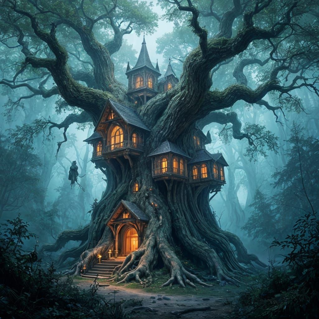 Ancient Treehouse in Petrified Forest