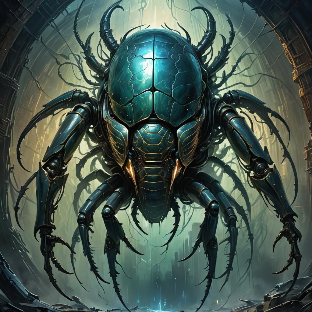 Biomechanical Scarab Symbiote Concept Art