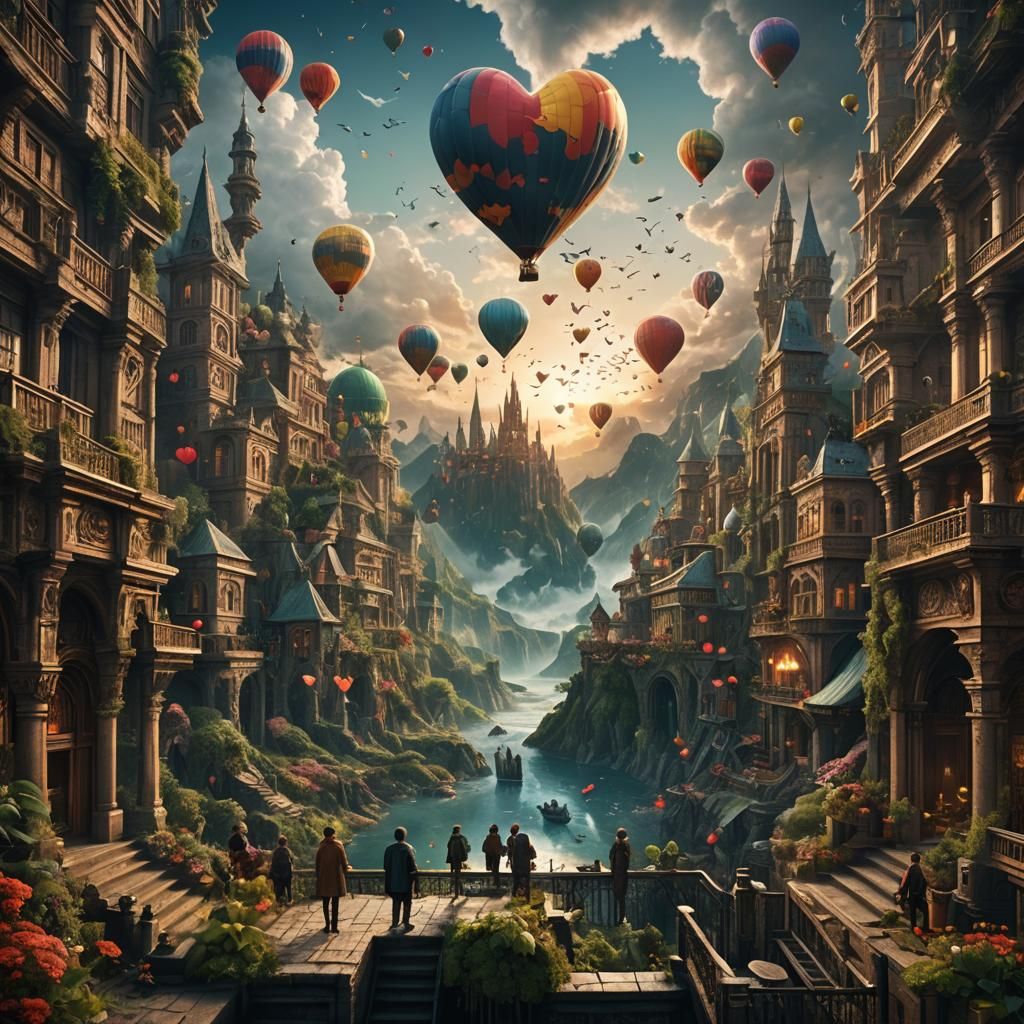 Epic Digital Painting of Love and Peace