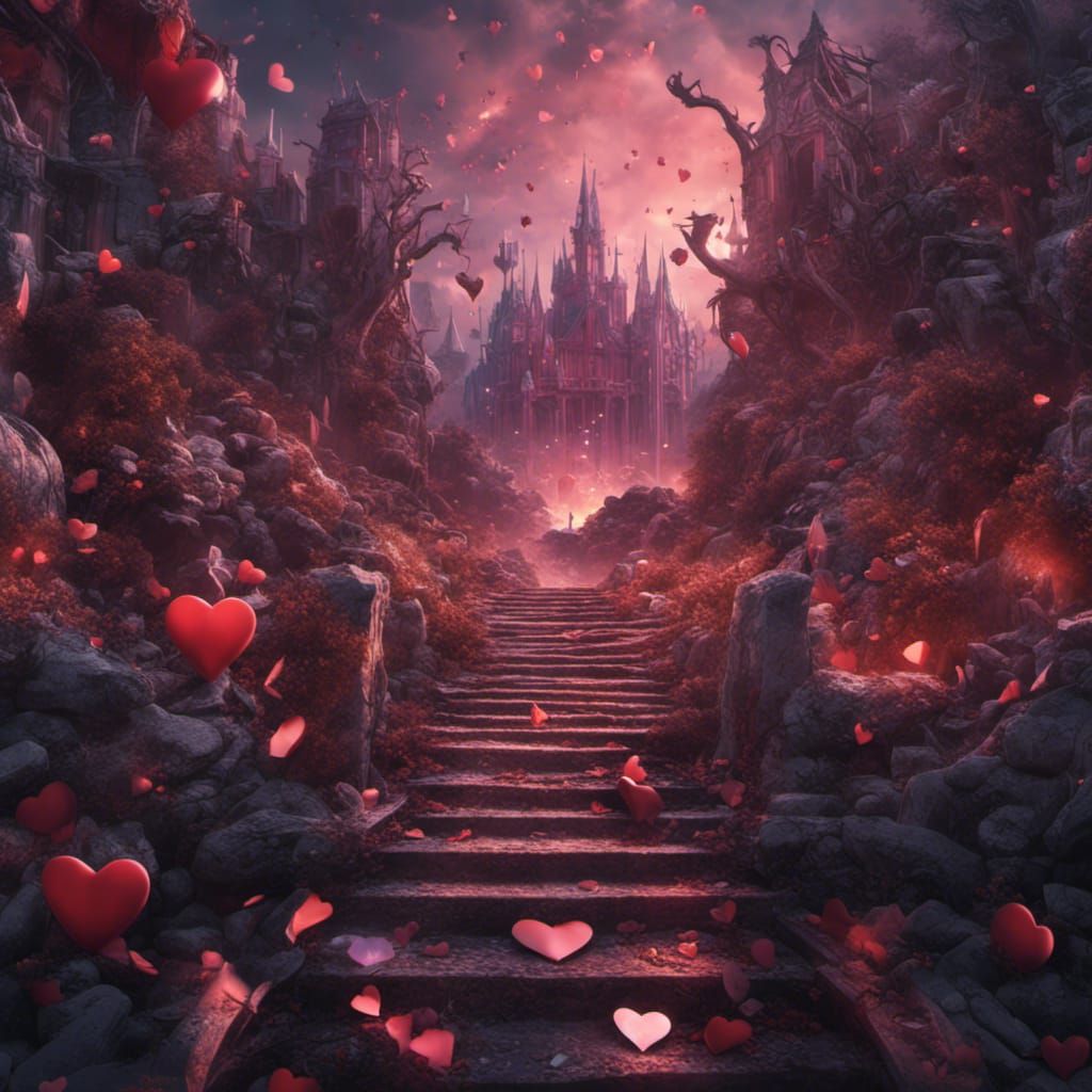 Music Cover Art with Broken Hearts