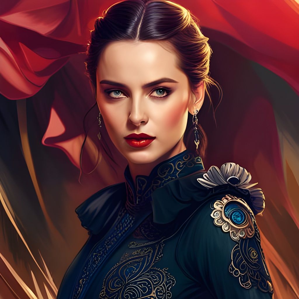 Elegant Portrait in Volumetric Lighting Style