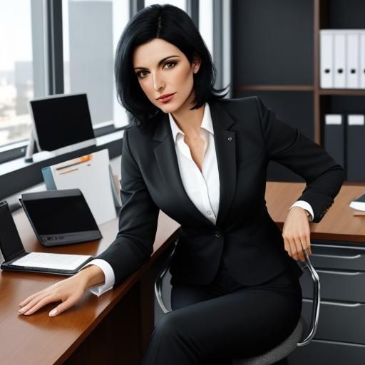 Beautiful Spanish Woman in Office Setting