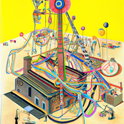 Endless Mission Against Gravity: Gouache Painting