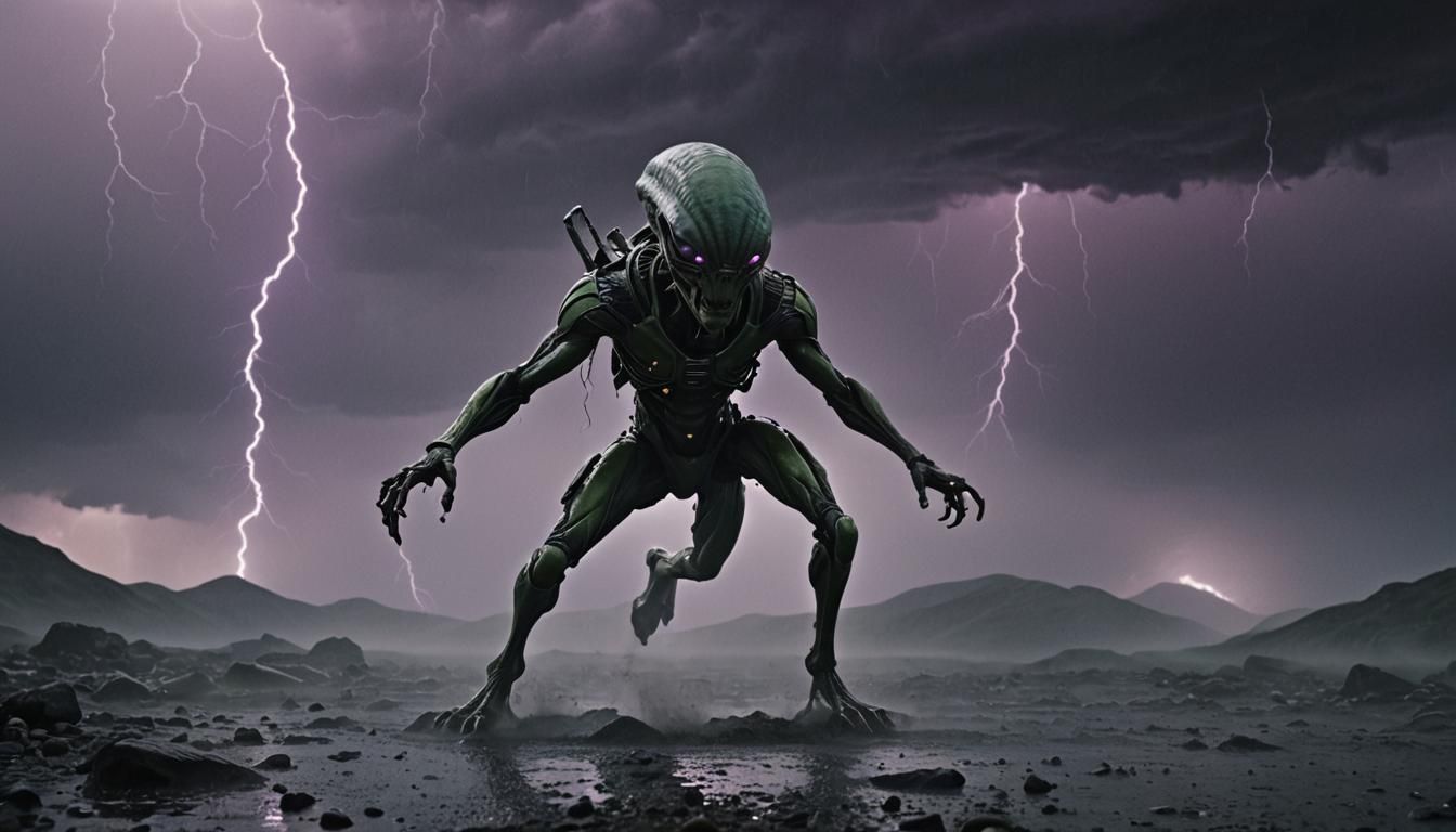 Alien Hunter on Kepler in a Cinematic Style