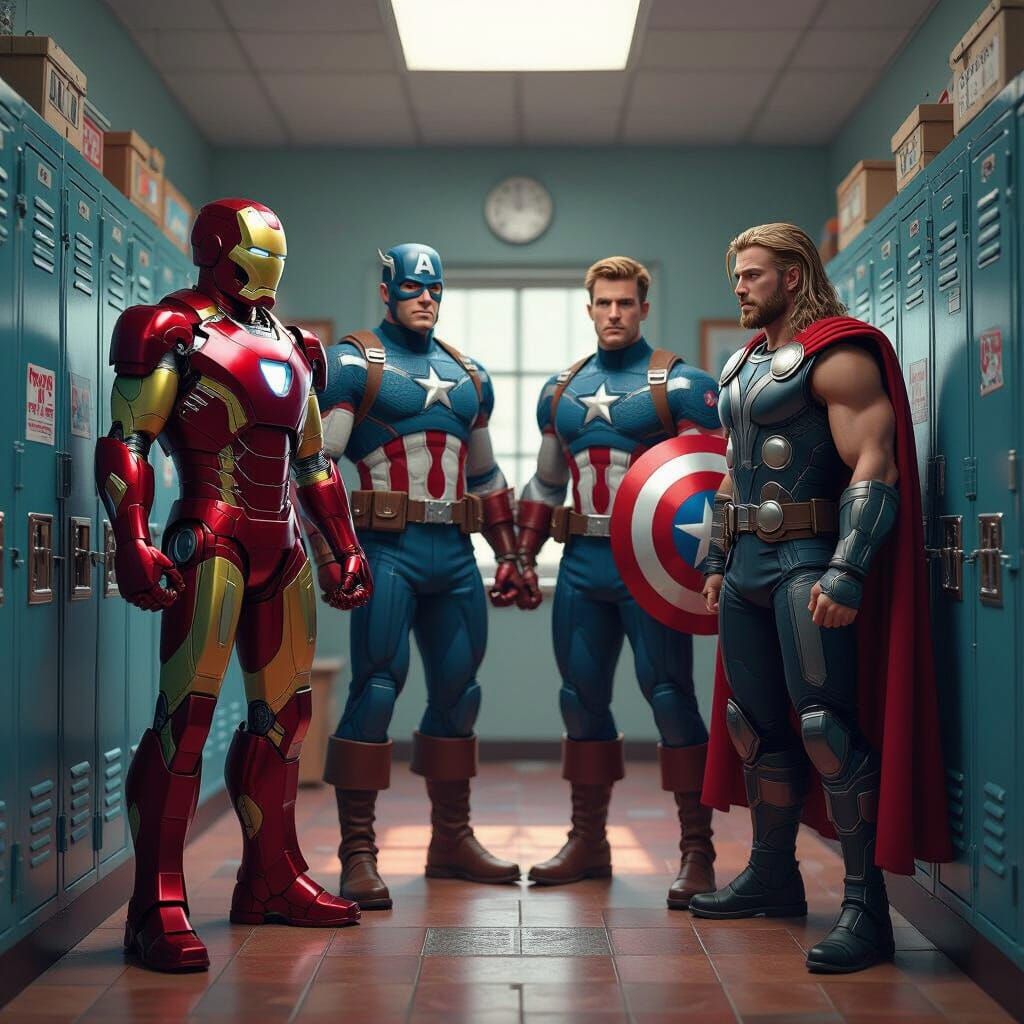 Superheroes Reimagined as School Classmates