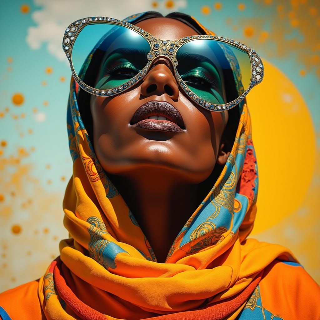 <lora:Klimt Craft 2:0.6> Tuareg nomad, pastoralists, who pri...