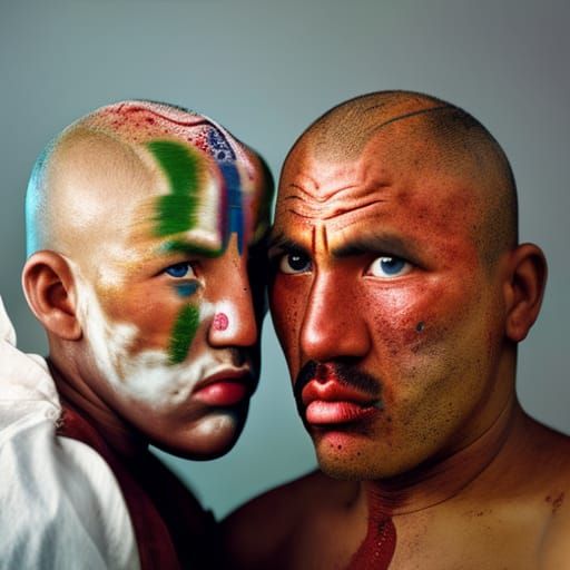 Aikido Fighters in Satori Style Portrait