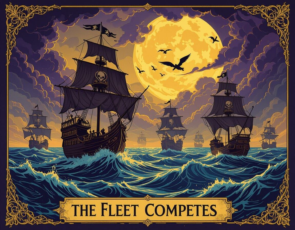 The Fleet Competes: Dark Fantasy Pirate Battle