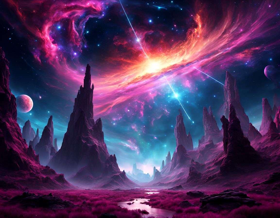 Cosmic Entity Sculpting Galaxies in Atelier