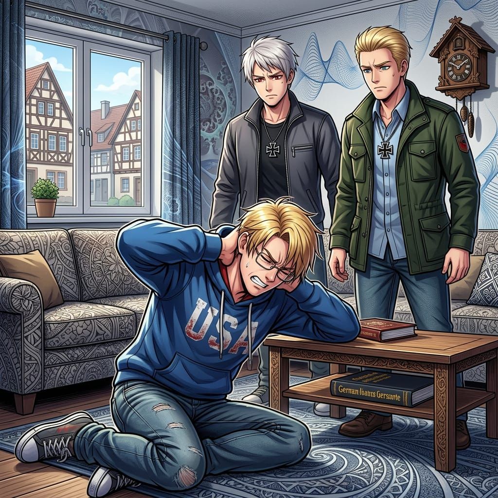 AI Art: Germany and Prussia Watch America in Pain