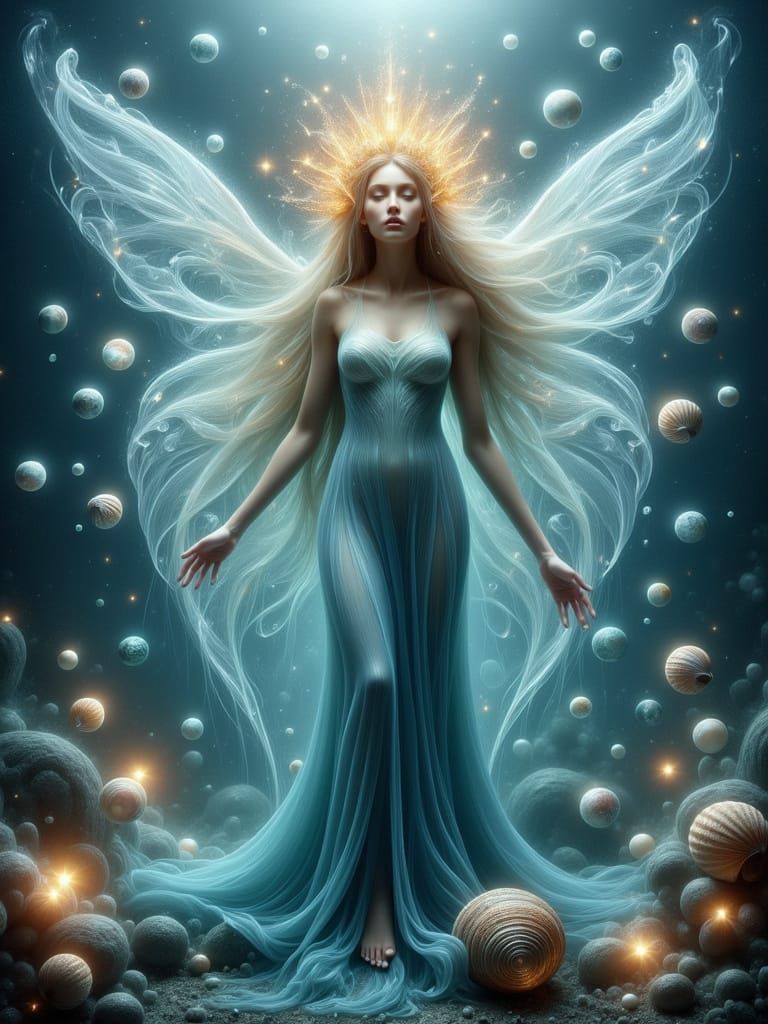Goddess of the Enchanted Ocean in Dreamy Enchantment Style