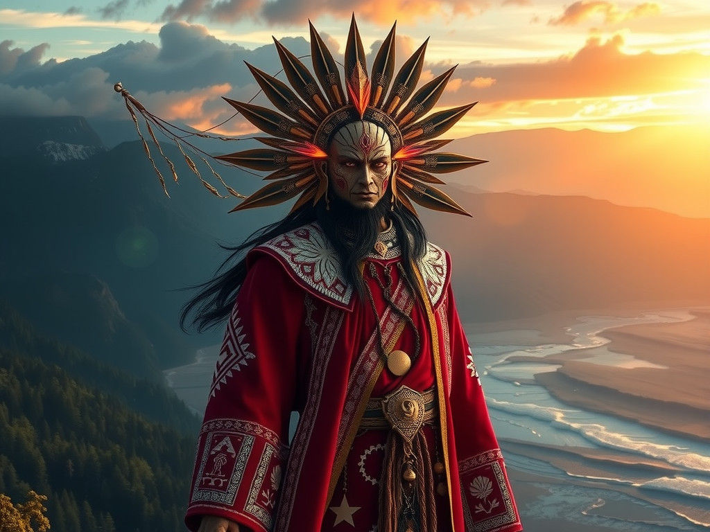 Chilean Deity of Andes in Fantasy Concept Art
