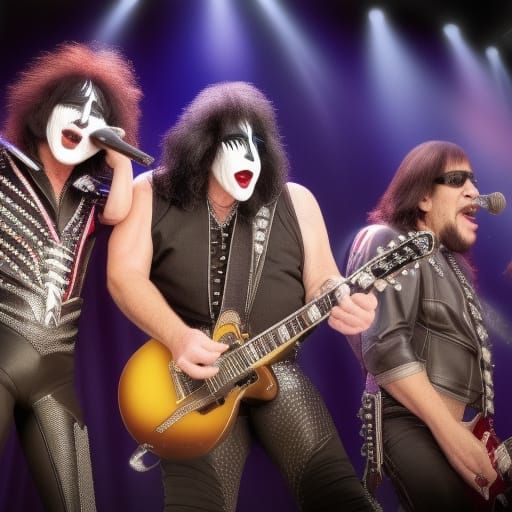 Kiss and Waylon Jennings Duet in Concert