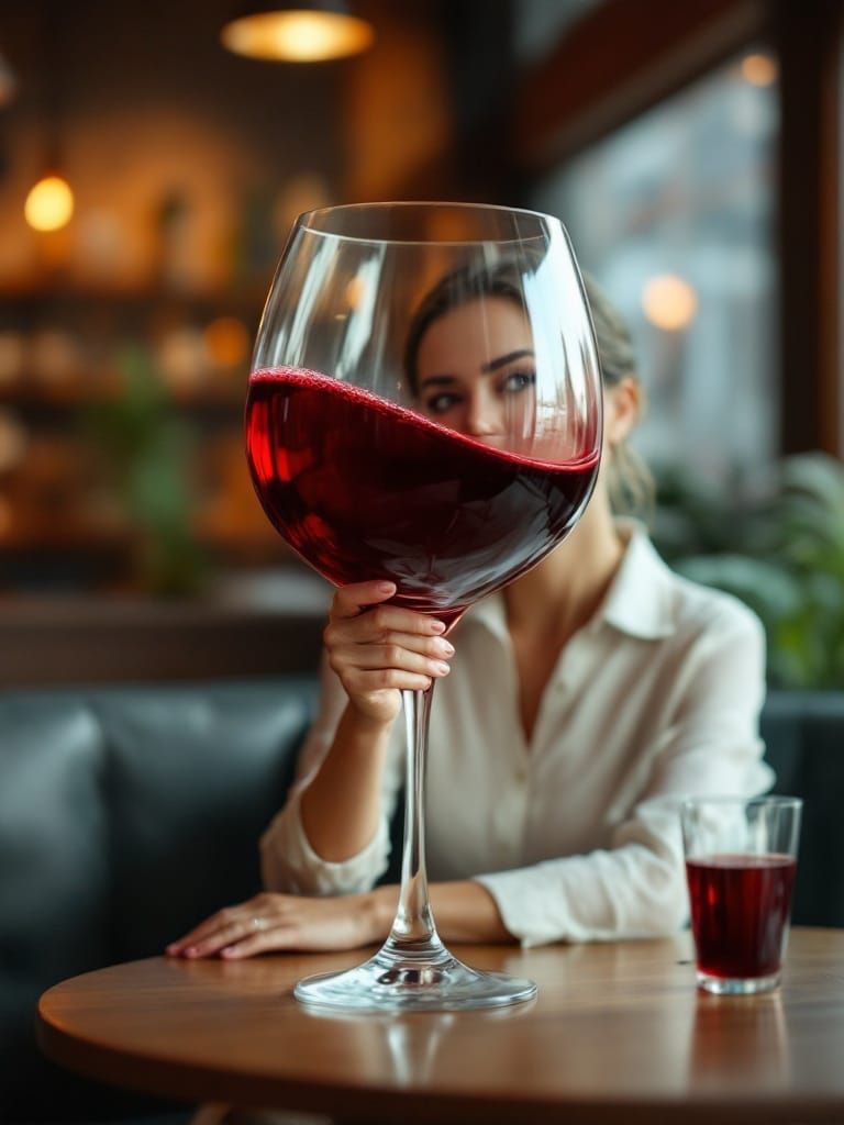 Comically Large Wine Glass: Surviving Adulting