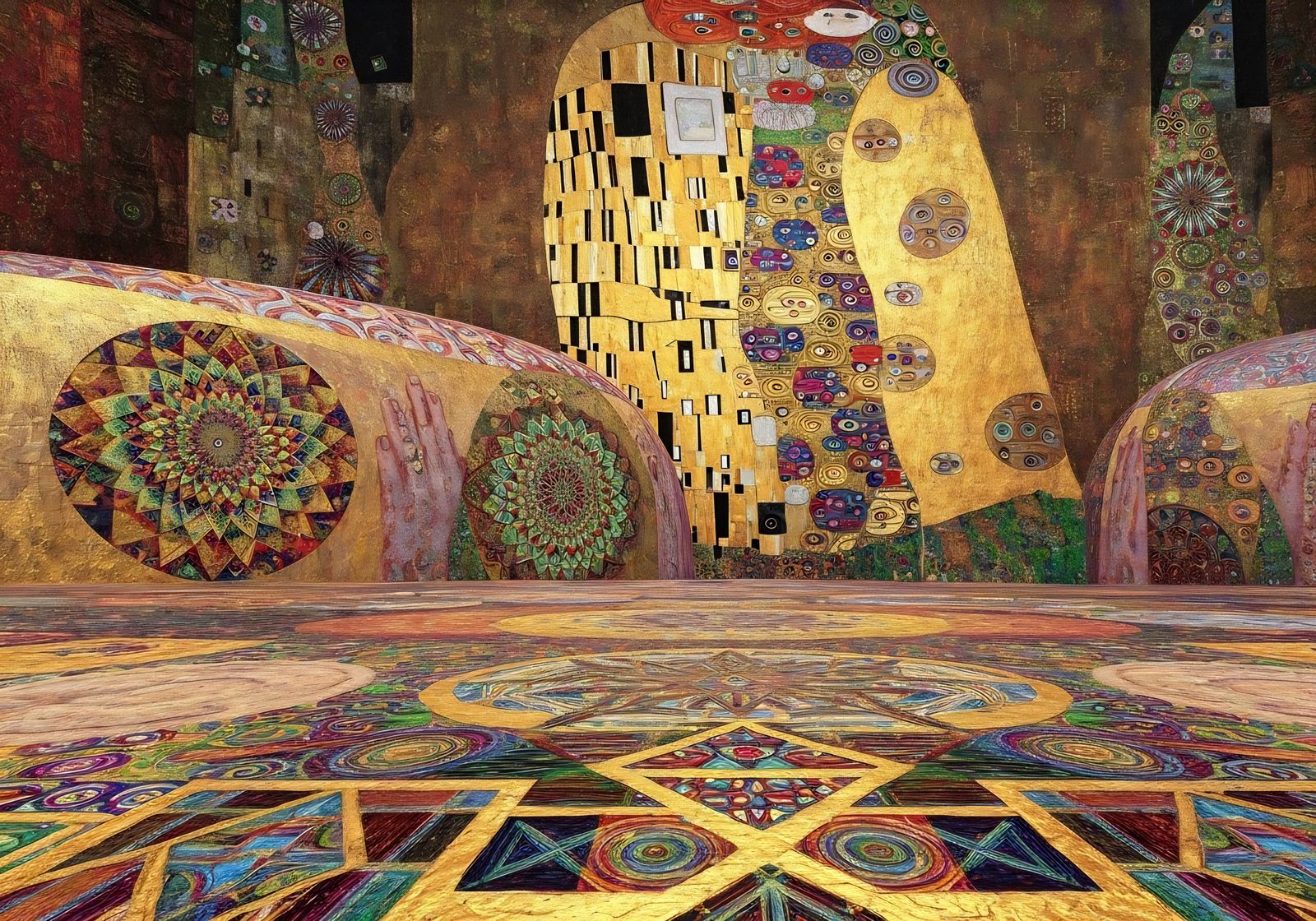 Geometric Hallucinations in Art Nouveau Style