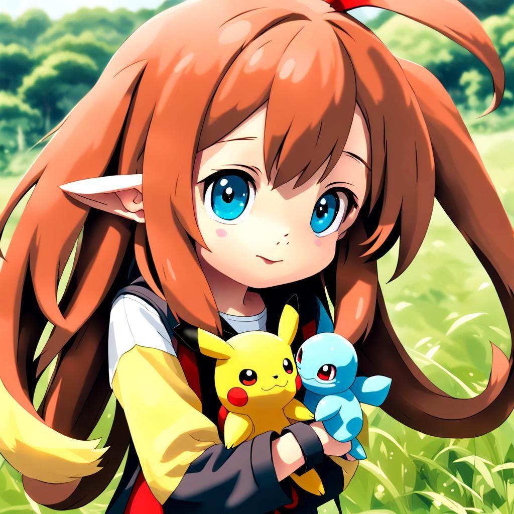 Anime-Style Pokémon Trainer with Diglett Plush