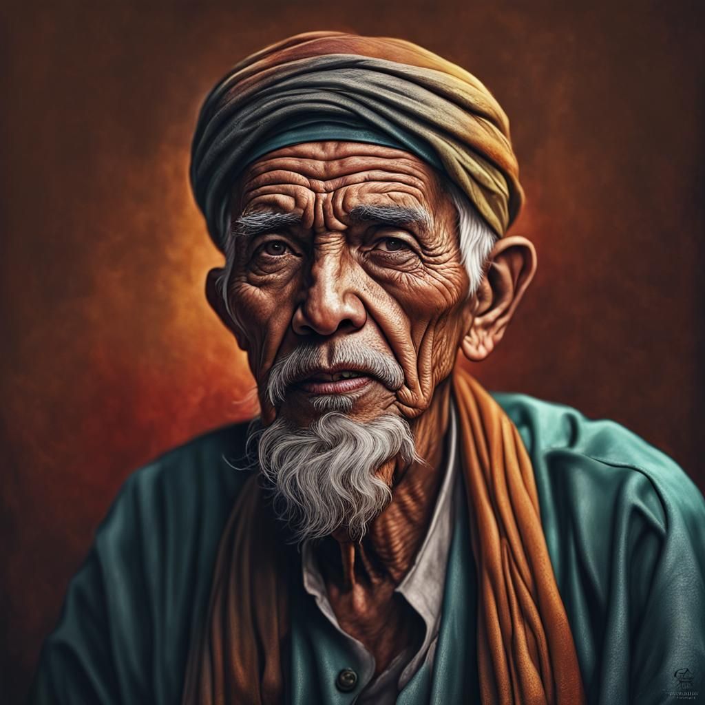 Dramatic Portrait of Malay Man in Karsh Style