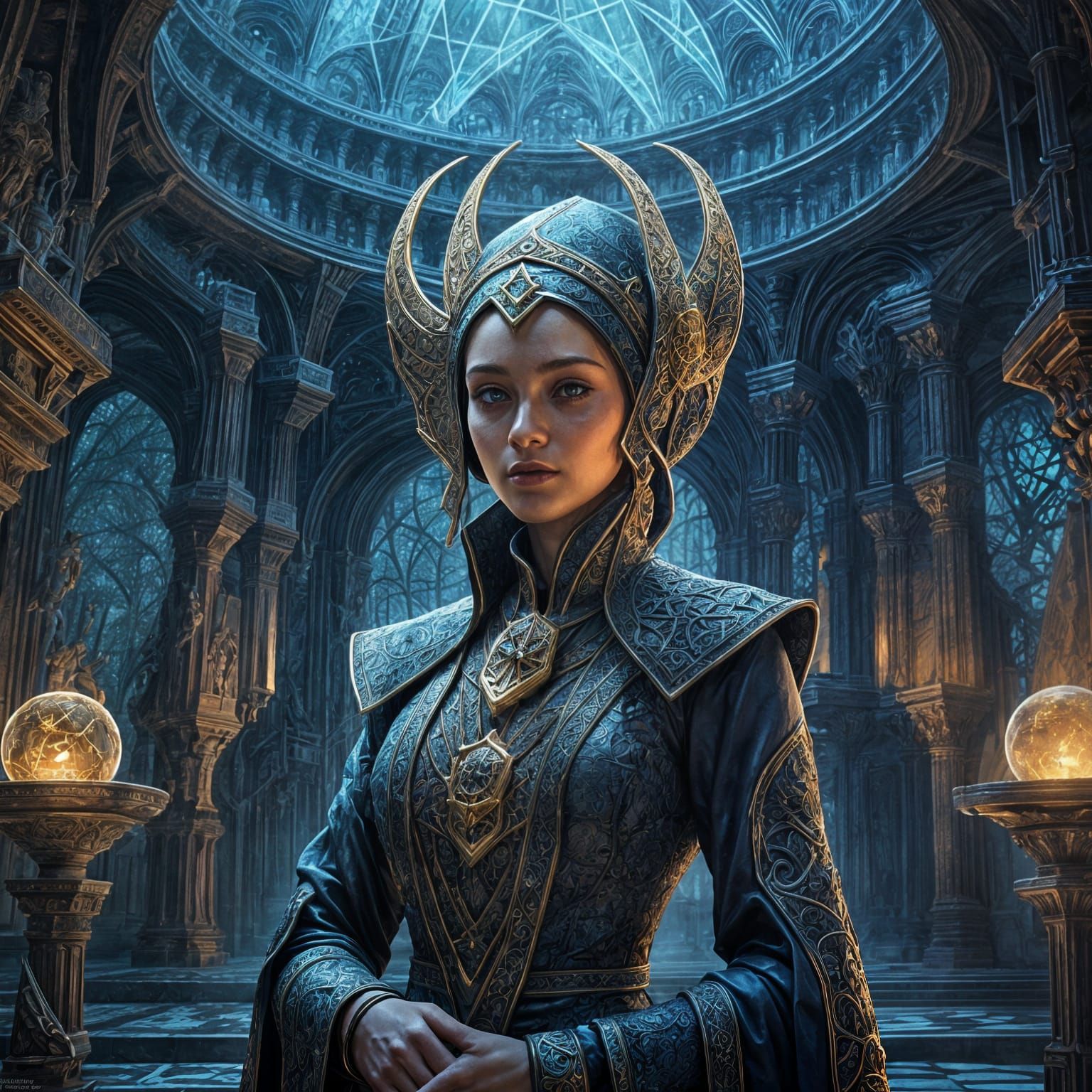 Sorceress in a Realm of Hyperrealistic Geometry