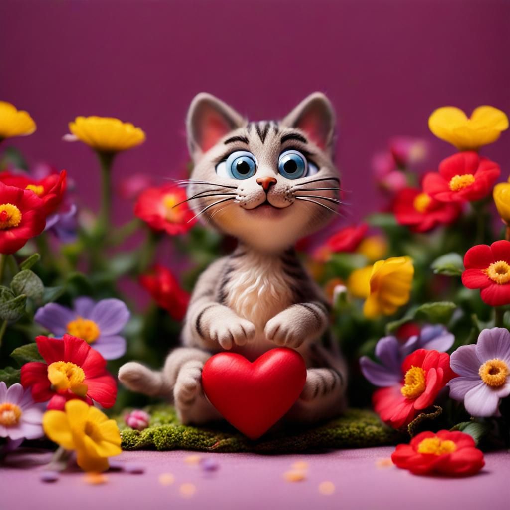 Charming Claymation Scene in Warm Golden Light