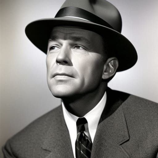 Frank Sinatra Wearing a Fedora Hat