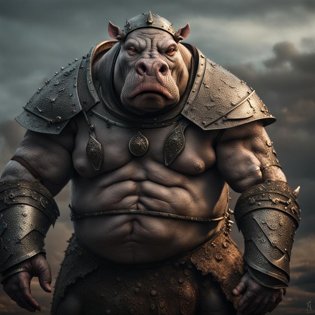 Orc in Roman Armor, Cinematic Fantasy Concept Art