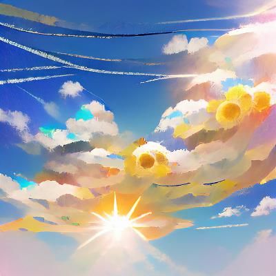 Vibrant Blue Sky with White Clouds