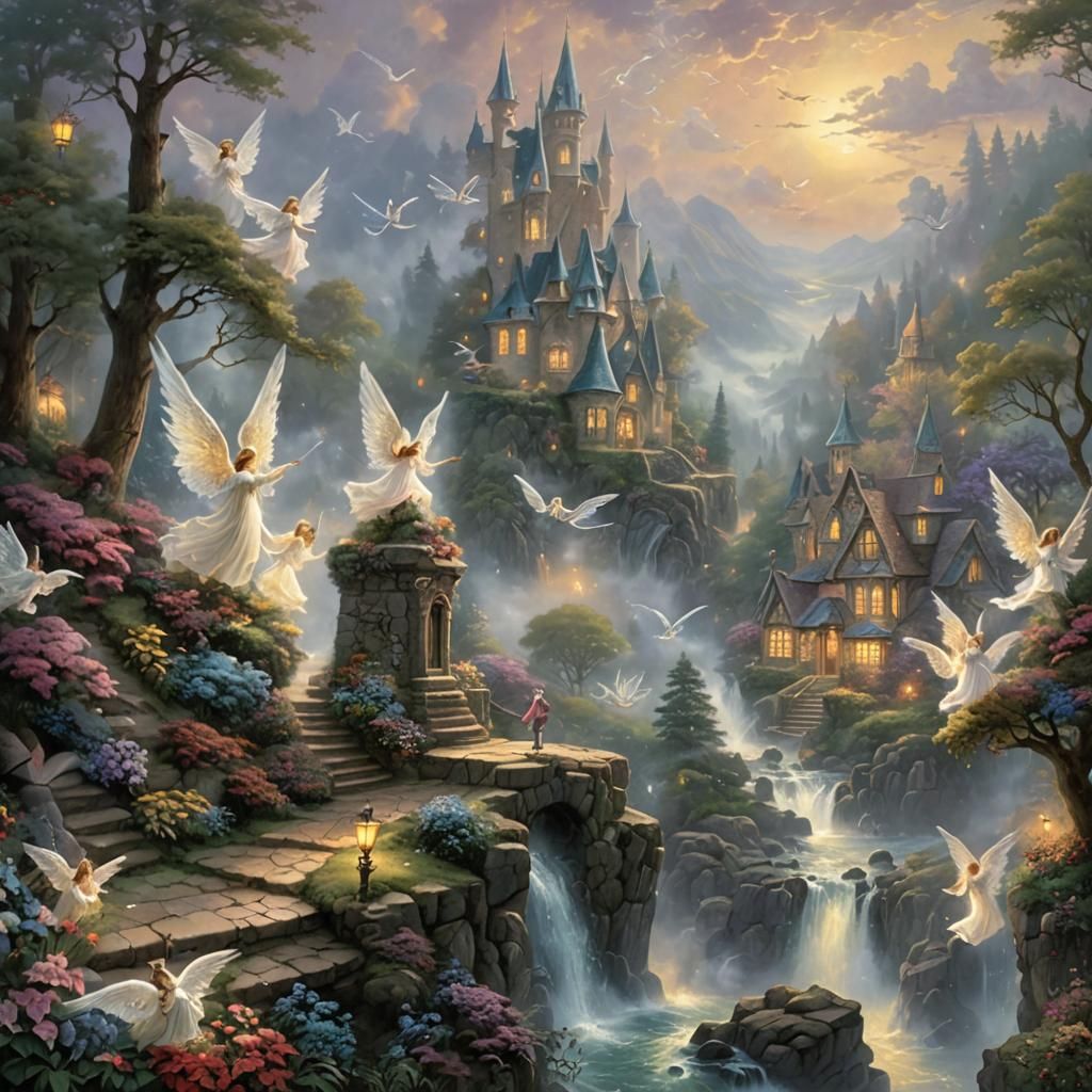 Ethereal Host: A Hyperdetailed Angelic Guard